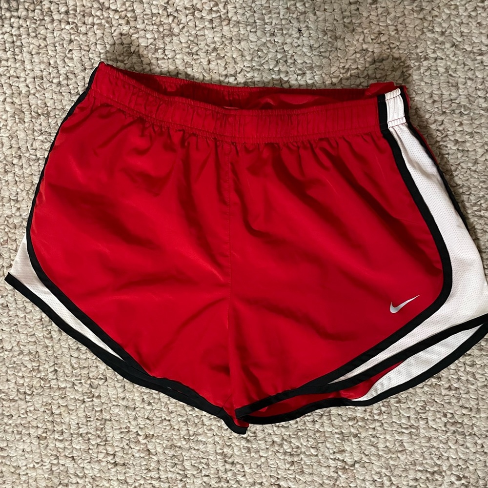 Red Nike Shorts Size L Athletic Running